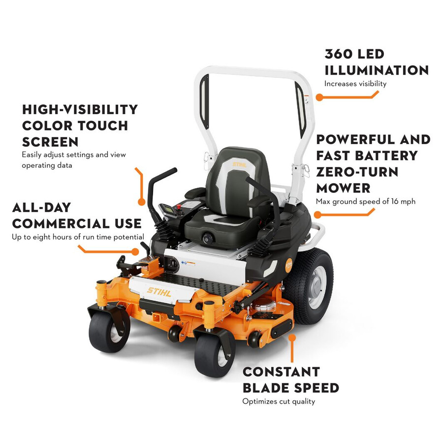 tondeuse à rayon de braquage zéro à batterie stihl série rza 700
